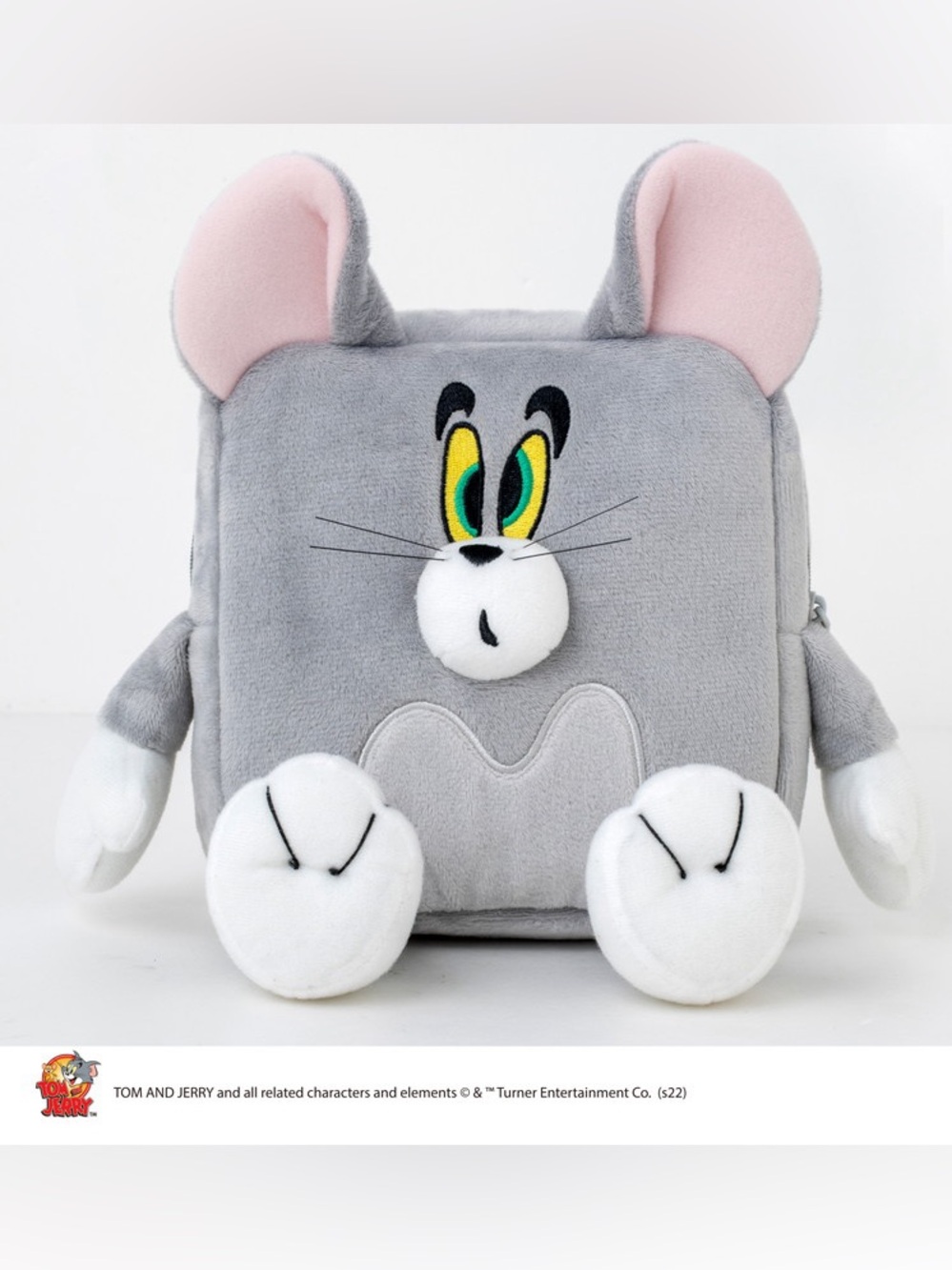 NWOT TOM and JERRY FUNNY ART Plush Pouch Bag Japan Exclusive - Tom Ver.